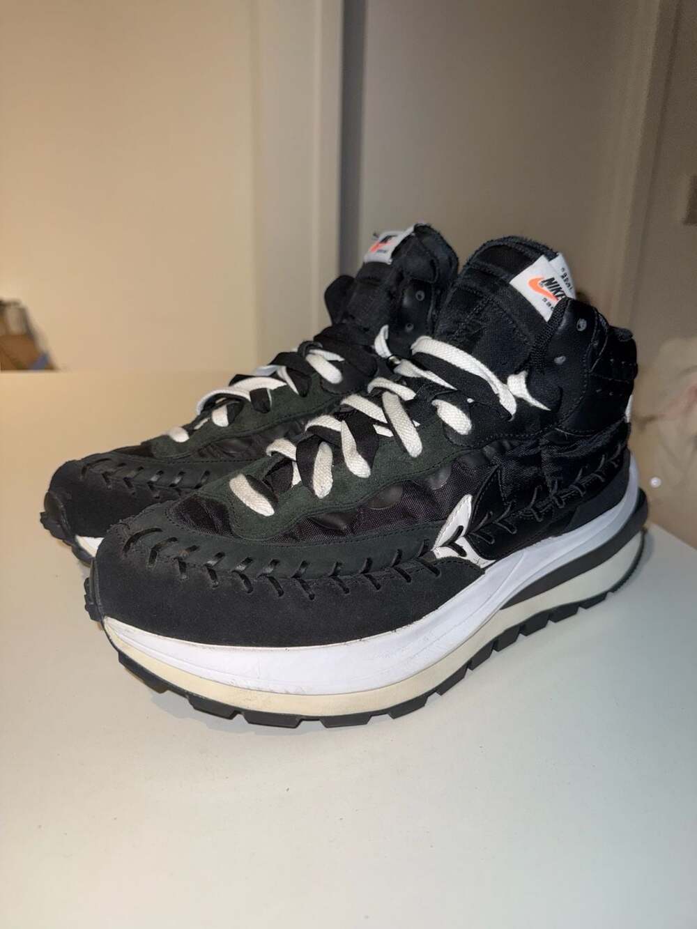 Nike x sacai x Jean Paul Gaultier VaporWaffle Black Size 10 - Picture 3 of 10